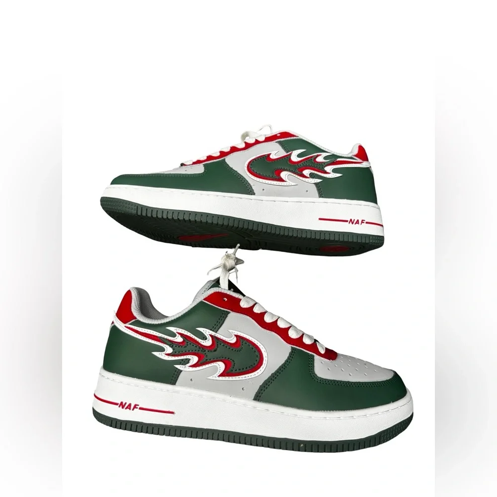 NAF AF1 Christmas Edition Sneakers Mens 8 Holiday Limited BNIB Rare Streetwear!!